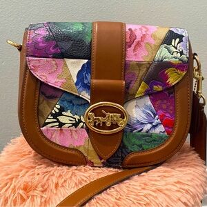 Coach X Kaffe Fassett Georgie Saddle Bag